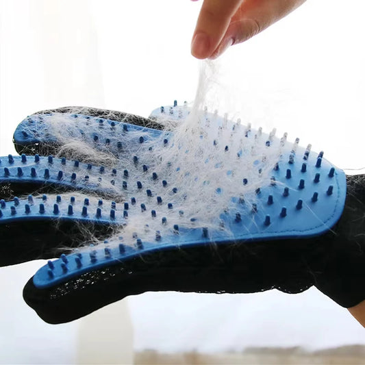 Pet Glove Pet Hair Deshedding Brush Gloves  Hair Remover Clean Massage 