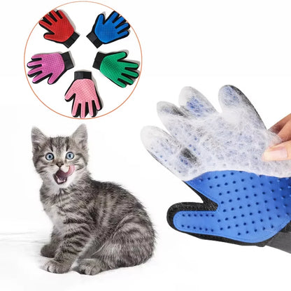 Pet Glove Pet Hair Deshedding Brush Gloves  Hair Remover Clean Massage 