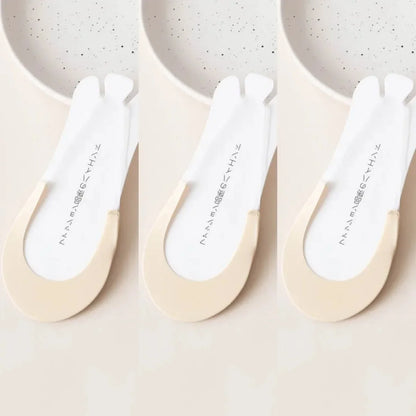 3 Pairs Invisible Boat Socks Women Summer Silicone Non-Slip Socks for High Heels Shoes Ice Silk Thin Half-Palm Suspender New