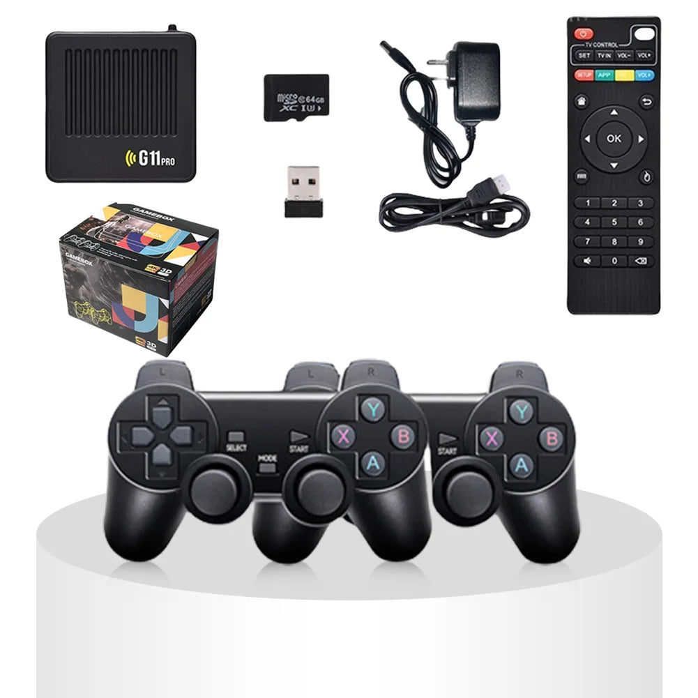 G11 Pro Video Game Console Ultra Low Latency 4K HD Video Game Box 256G Built in 60000 Retro Games 2.4G Wireless Dual Controllers