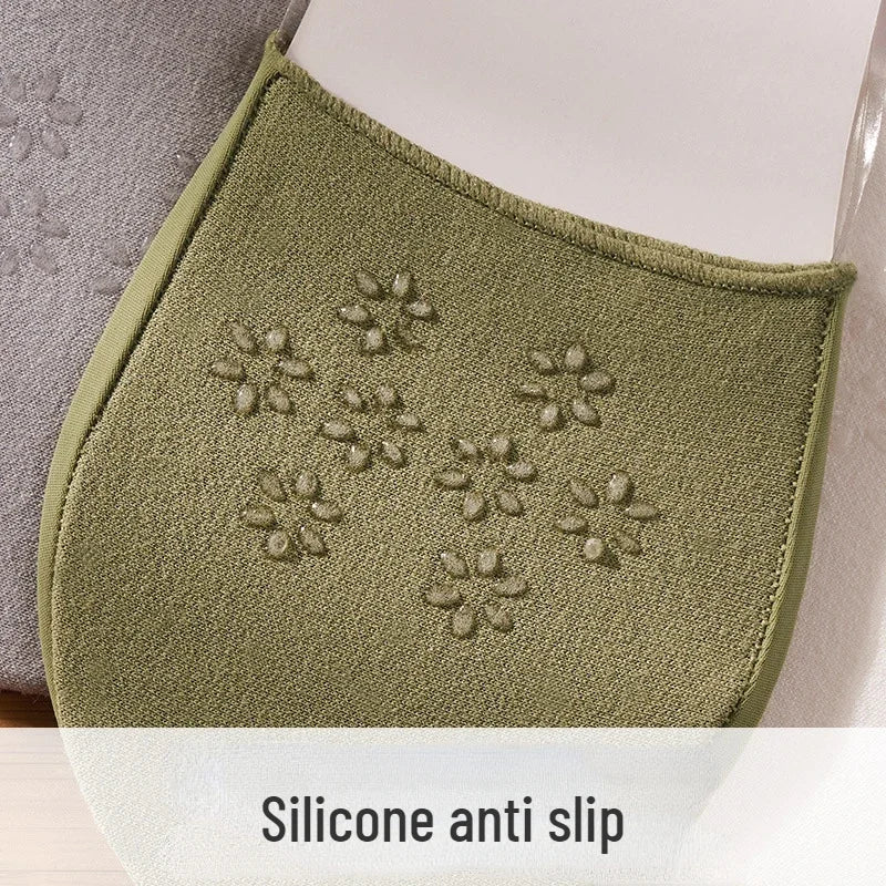 3 Pairs Invisible Boat Socks Women Summer Silicone Non-Slip Socks for High Heels Shoes Ice Silk Thin Half-Palm Suspender New