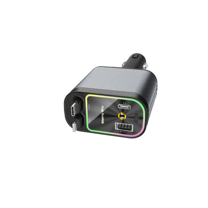 Starlight in Roof Retractable Charger with Lightning Cable, Dual Charge Port ,  -Automotive 4-In-1 Car Charger 